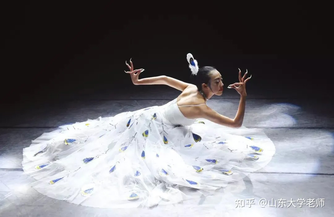 Dancer performing a peacock dance.